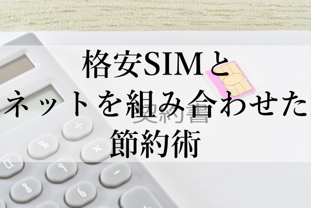 格安SIMとネットを組み合わせた節約術