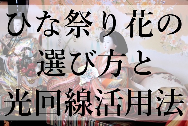 ひな祭り花の選び方と光回線活用法